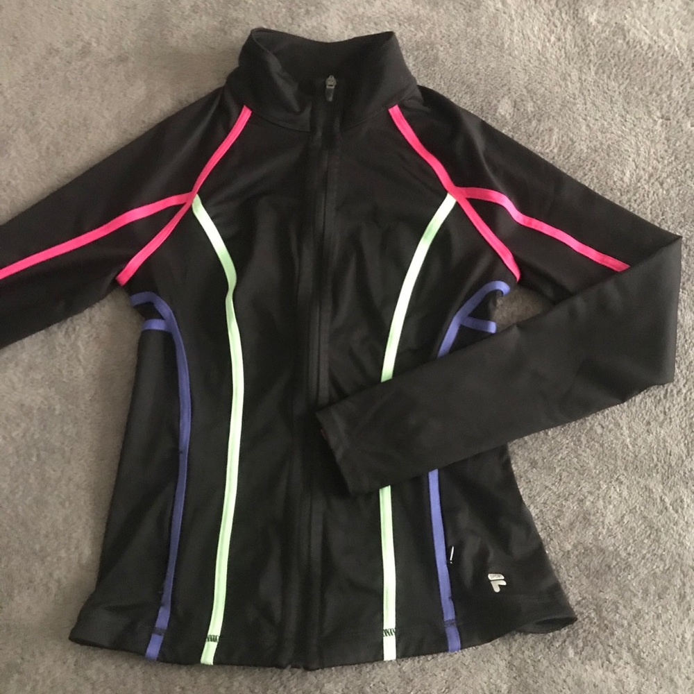 Black Turtle-Neck Zip-Up Jacket